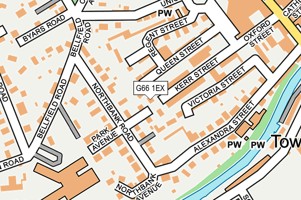 G66 1EX map - OS OpenMap – Local (Ordnance Survey) G66 1EX map - OS OpenMap – Local (Ordnance Survey)