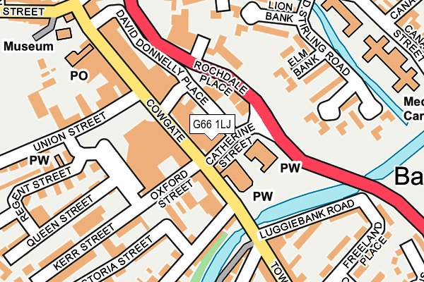 G66 1LJ map - OS OpenMap – Local (Ordnance Survey) G66 1LJ map - OS OpenMap – Local (Ordnance Survey)