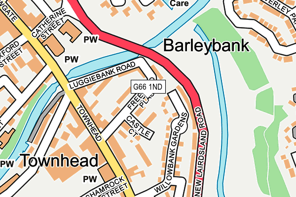G66 1ND map - OS OpenMap – Local (Ordnance Survey)