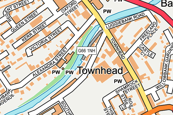 G66 1NH map - OS OpenMap – Local (Ordnance Survey)