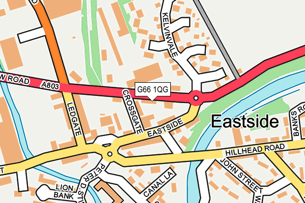 G66 1QG map - OS OpenMap – Local (Ordnance Survey)
