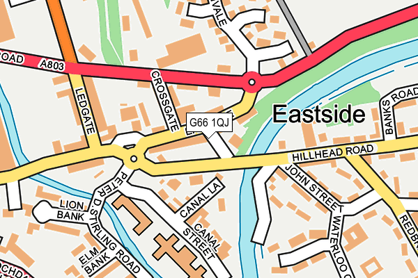 G66 1QJ map - OS OpenMap – Local (Ordnance Survey)