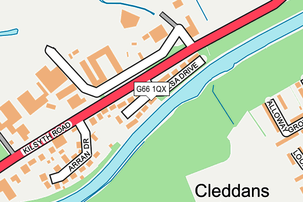 G66 1QX map - OS OpenMap – Local (Ordnance Survey) G66 1QX map - OS OpenMap – Local (Ordnance Survey)