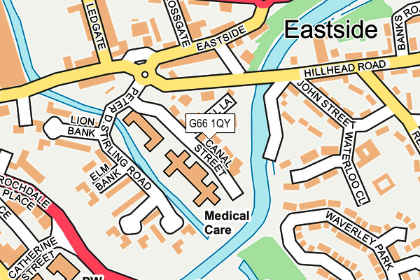 G66 1QY map - OS OpenMap – Local (Ordnance Survey)