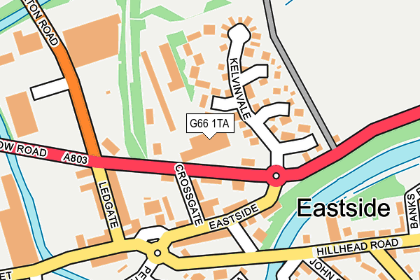 G66 1TA map - OS OpenMap – Local (Ordnance Survey)