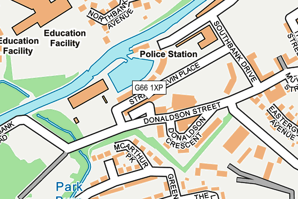 G66 1XP map - OS OpenMap – Local (Ordnance Survey) G66 1XP map - OS OpenMap – Local (Ordnance Survey)