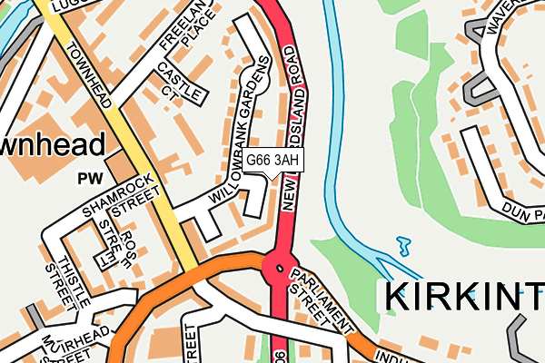 G66 3AH map - OS OpenMap – Local (Ordnance Survey)