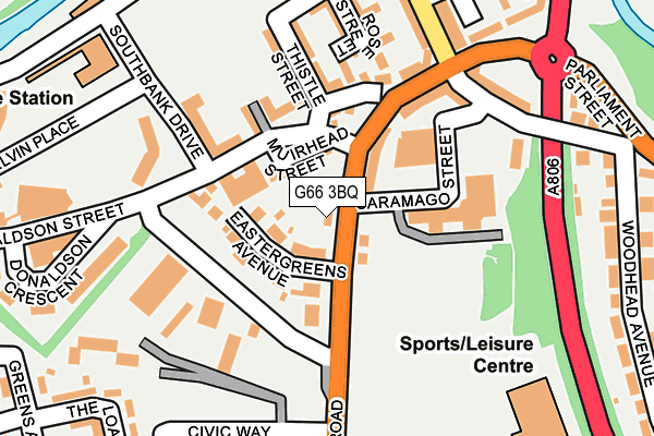 G66 3BQ map - OS OpenMap – Local (Ordnance Survey)