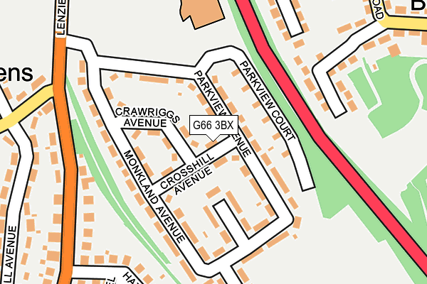 G66 3BX map - OS OpenMap – Local (Ordnance Survey) G66 3BX map - OS OpenMap – Local (Ordnance Survey)