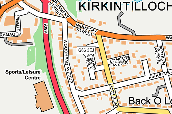 G66 3EJ map - OS OpenMap – Local (Ordnance Survey)