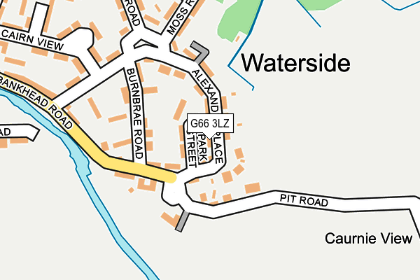 G66 3LZ map - OS OpenMap – Local (Ordnance Survey)