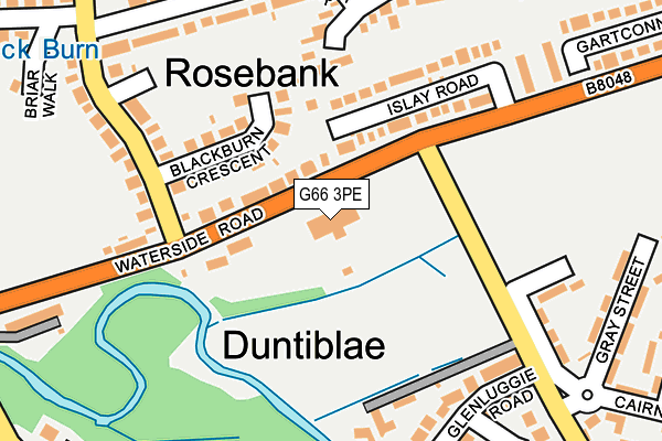 G66 3PE map - OS OpenMap – Local (Ordnance Survey)