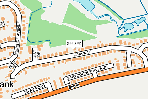 G66 3PZ map - OS OpenMap – Local (Ordnance Survey)