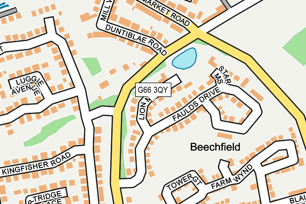 G66 3QY map - OS OpenMap – Local (Ordnance Survey)