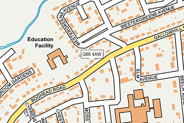 G66 4AW map - OS OpenMap – Local (Ordnance Survey)