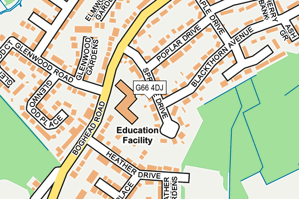 G66 4DJ map - OS OpenMap – Local (Ordnance Survey)