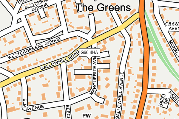 G66 4HA map - OS OpenMap – Local (Ordnance Survey)