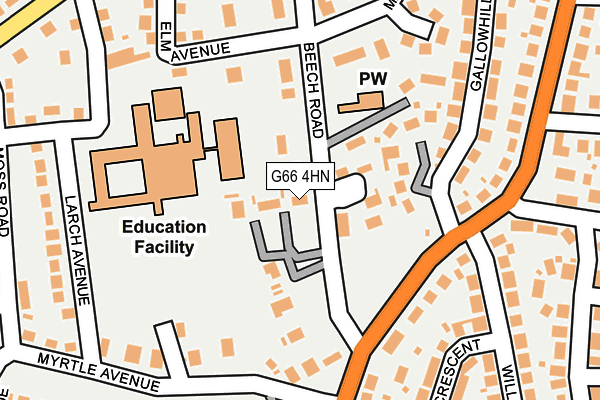 G66 4HN map - OS OpenMap – Local (Ordnance Survey)