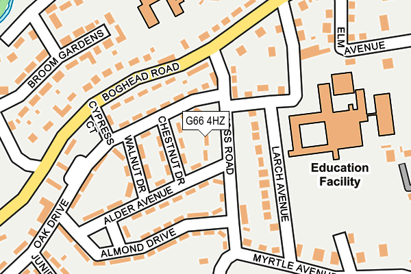 G66 4HZ map - OS OpenMap – Local (Ordnance Survey)