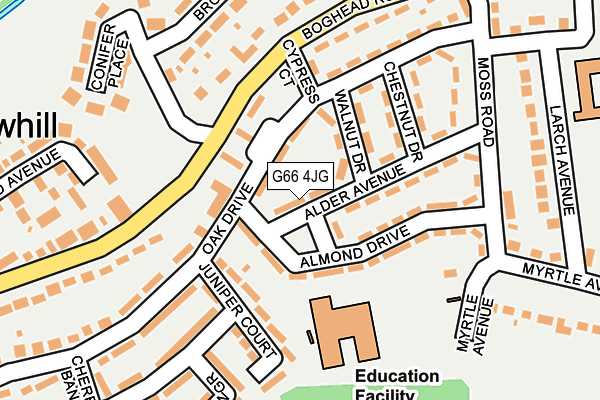 G66 4JG map - OS OpenMap – Local (Ordnance Survey)
