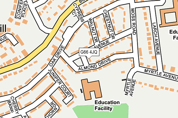 G66 4JQ map - OS OpenMap – Local (Ordnance Survey)