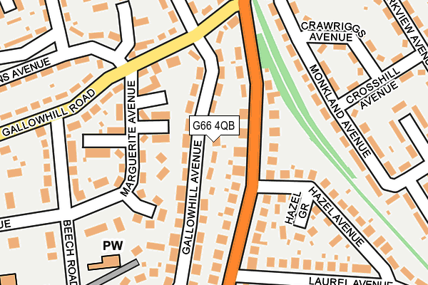 G66 4QB map - OS OpenMap – Local (Ordnance Survey) G66 4QB map - OS OpenMap – Local (Ordnance Survey)