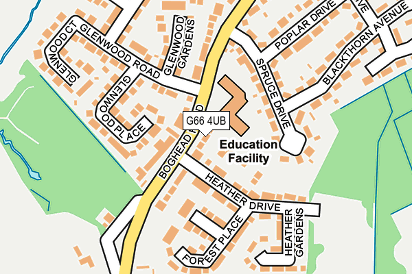 G66 4UB map - OS OpenMap – Local (Ordnance Survey)