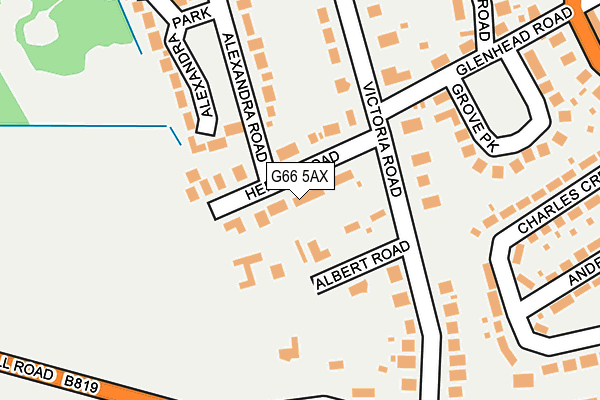 G66 5AX map - OS OpenMap – Local (Ordnance Survey) G66 5AX map - OS OpenMap – Local (Ordnance Survey)