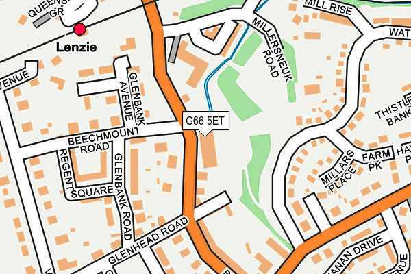 G66 5ET map - OS OpenMap – Local (Ordnance Survey) G66 5ET map - OS OpenMap – Local (Ordnance Survey)