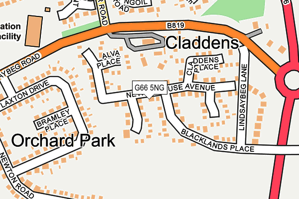 G66 5NG map - OS OpenMap – Local (Ordnance Survey) G66 5NG map - OS OpenMap – Local (Ordnance Survey)