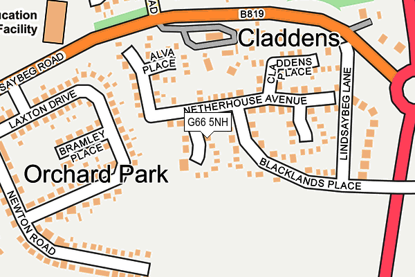 G66 5NH map - OS OpenMap – Local (Ordnance Survey) G66 5NH map - OS OpenMap – Local (Ordnance Survey)