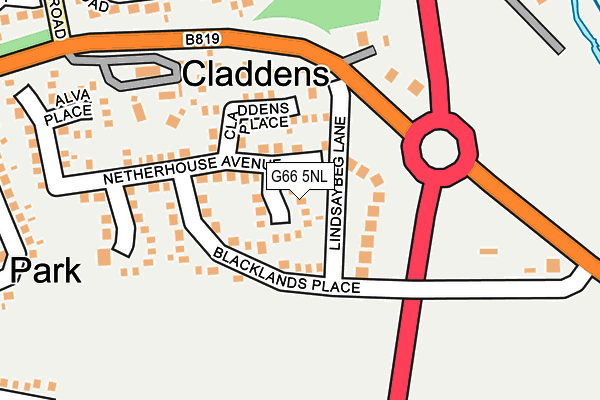 G66 5NL map - OS OpenMap – Local (Ordnance Survey) G66 5NL map - OS OpenMap – Local (Ordnance Survey)