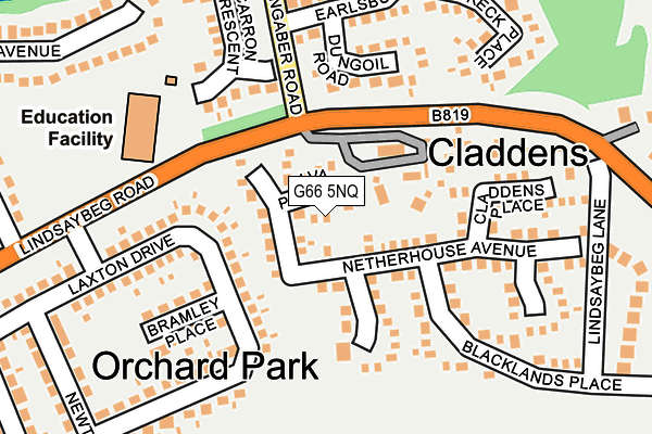 G66 5NQ map - OS OpenMap – Local (Ordnance Survey)