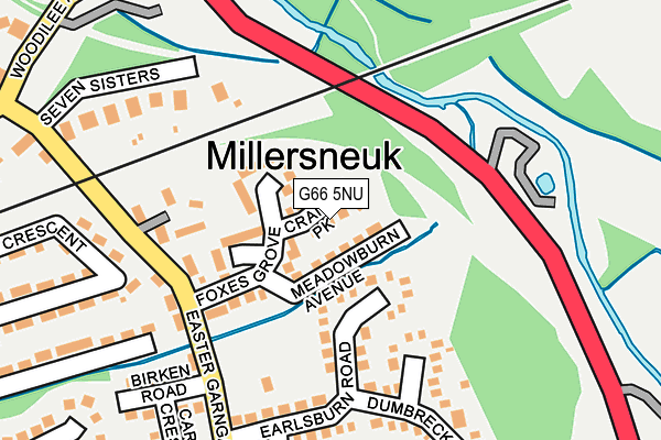 G66 5NU map - OS OpenMap – Local (Ordnance Survey)