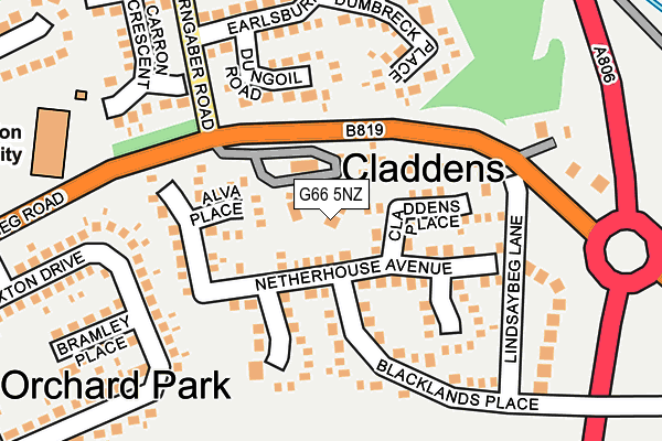 G66 5NZ map - OS OpenMap – Local (Ordnance Survey) G66 5NZ map - OS OpenMap – Local (Ordnance Survey)