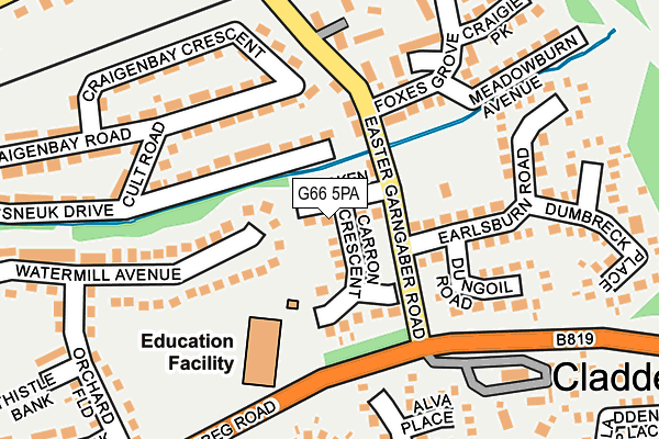 G66 5PA map - OS OpenMap – Local (Ordnance Survey)