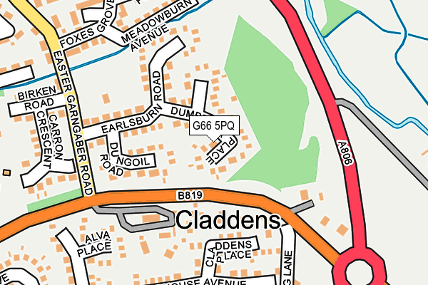 G66 5PQ map - OS OpenMap – Local (Ordnance Survey) G66 5PQ map - OS OpenMap – Local (Ordnance Survey)