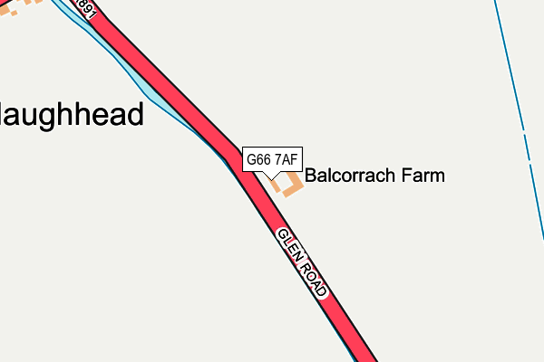 G66 7AF map - OS OpenMap – Local (Ordnance Survey)