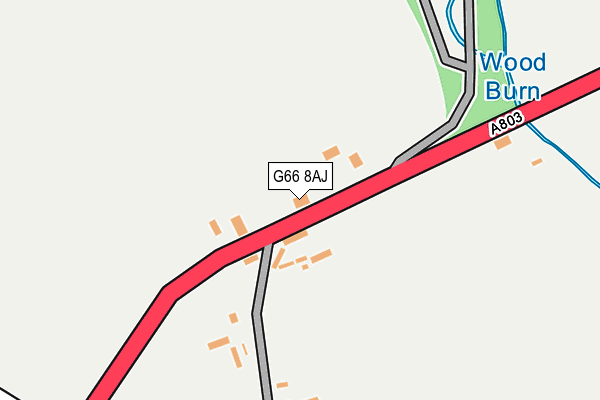 G66 8AJ map - OS OpenMap – Local (Ordnance Survey)
