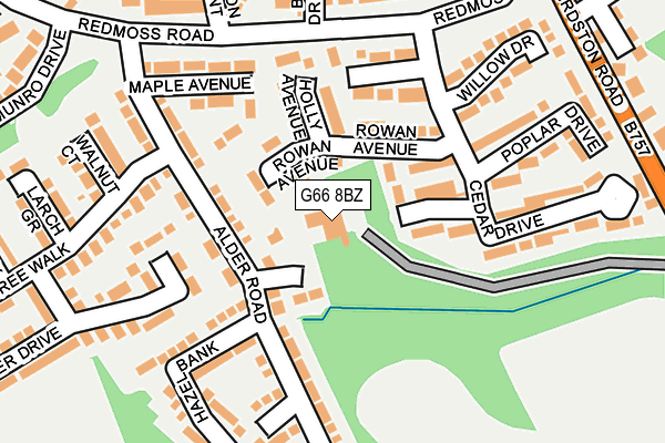 G66 8BZ map - OS OpenMap – Local (Ordnance Survey) G66 8BZ map - OS OpenMap – Local (Ordnance Survey)