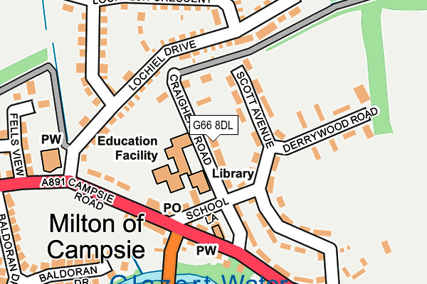 G66 8DL map - OS OpenMap – Local (Ordnance Survey) G66 8DL map - OS OpenMap – Local (Ordnance Survey)