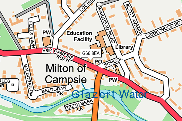 G66 8EA map - OS OpenMap – Local (Ordnance Survey) G66 8EA map - OS OpenMap – Local (Ordnance Survey)