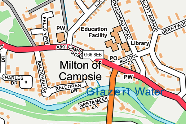 G66 8EB map - OS OpenMap – Local (Ordnance Survey)