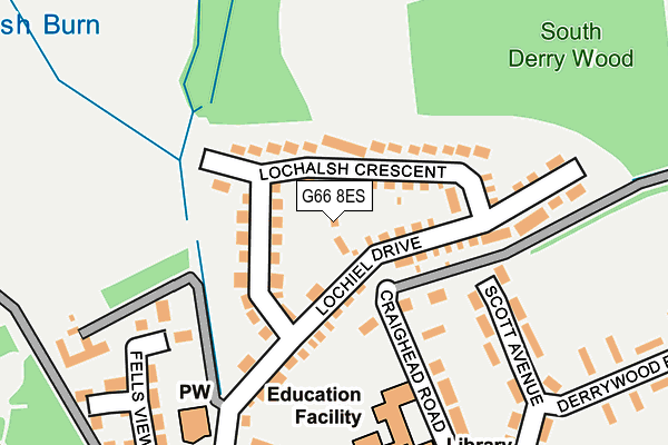 G66 8ES map - OS OpenMap – Local (Ordnance Survey)