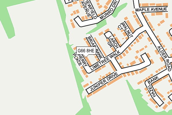 G66 8HE map - OS OpenMap – Local (Ordnance Survey) G66 8HE map - OS OpenMap – Local (Ordnance Survey)