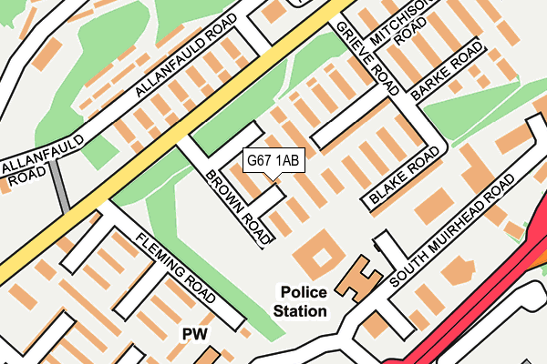 G67 1AB map - OS OpenMap – Local (Ordnance Survey) G67 1AB map - OS OpenMap – Local (Ordnance Survey)