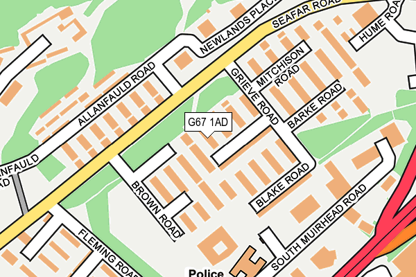 G67 1AD map - OS OpenMap – Local (Ordnance Survey) G67 1AD map - OS OpenMap – Local (Ordnance Survey)