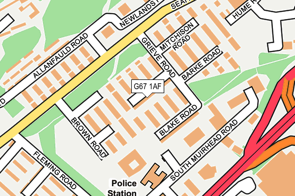 G67 1AF map - OS OpenMap – Local (Ordnance Survey) G67 1AF map - OS OpenMap – Local (Ordnance Survey)