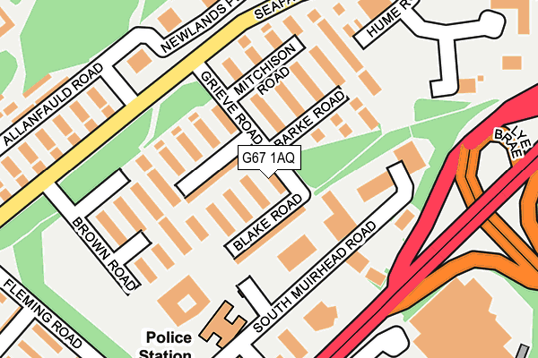 G67 1AQ map - OS OpenMap – Local (Ordnance Survey) G67 1AQ map - OS OpenMap – Local (Ordnance Survey)