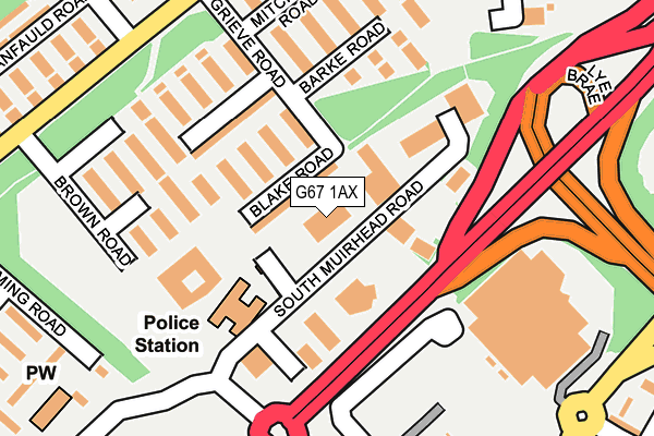 G67 1AX map - OS OpenMap – Local (Ordnance Survey) G67 1AX map - OS OpenMap – Local (Ordnance Survey)